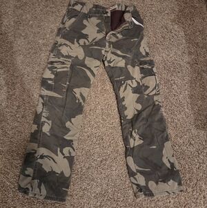 Wrangler Men's 29 X 30 Camo Cargo Pants - Green Camouflage